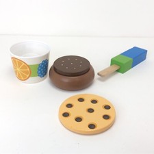 Melissa  Doug Frozen Treats Wooden Play Food Cookie Ice Cream Sandwich Popsicle
