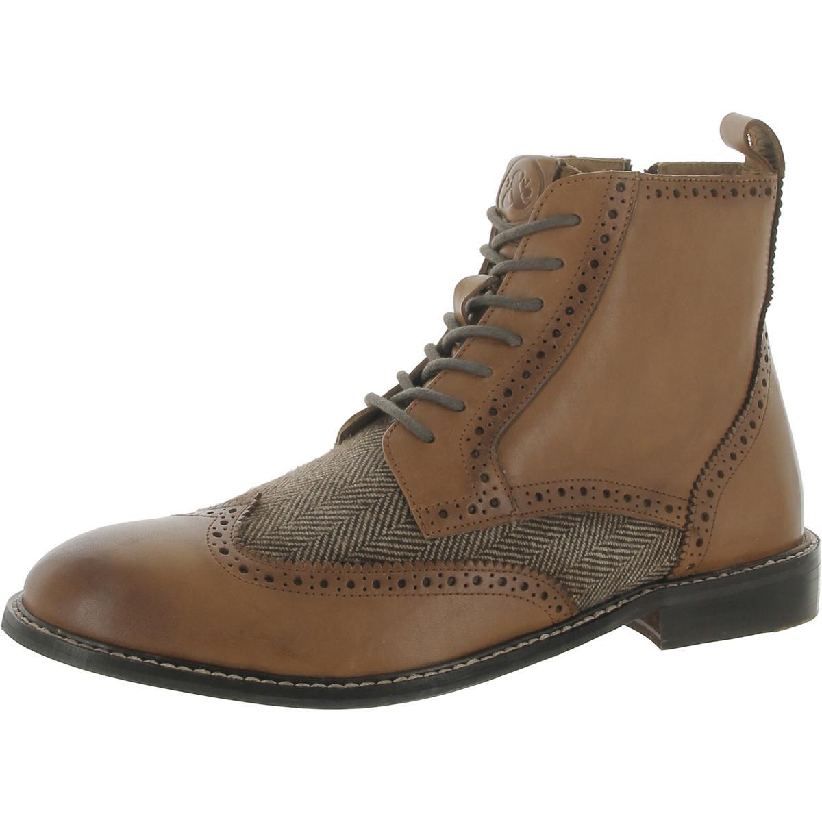 Мужские ботинки Chukka из коричневой кожи Thomas & Vine 10 Medium (D) BHFO 6354
