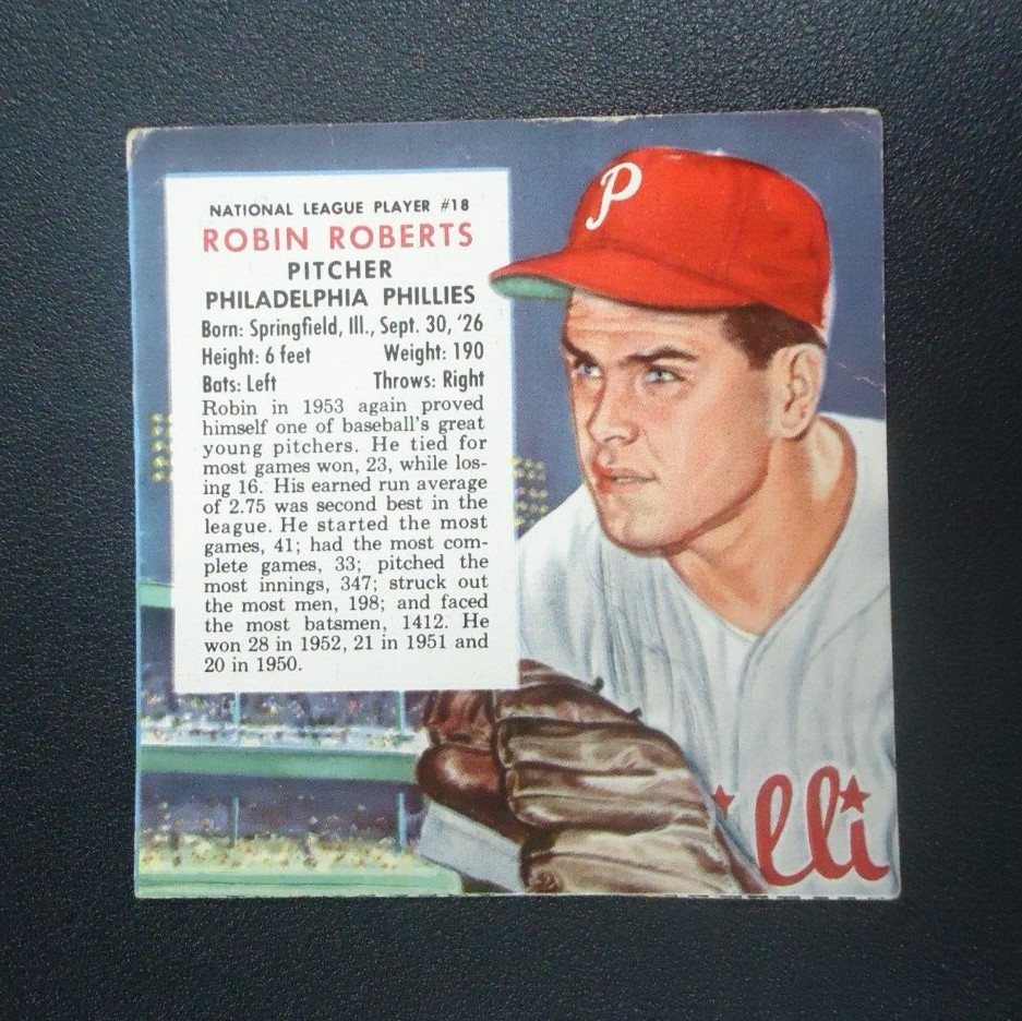 VINTAGE Robin Roberts 1953 RED MAN TOBACCO Card #NL11 (#2)