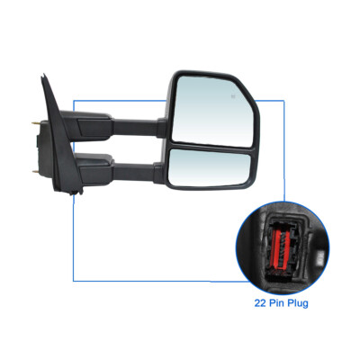 Towing Mirror For 2017-2020 Ford F250 F350 F450 Power Heated Right Side RH Black