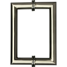 CEL 8" Round Tubing Mitered Corner Back to Back Shower Door Pull Handles