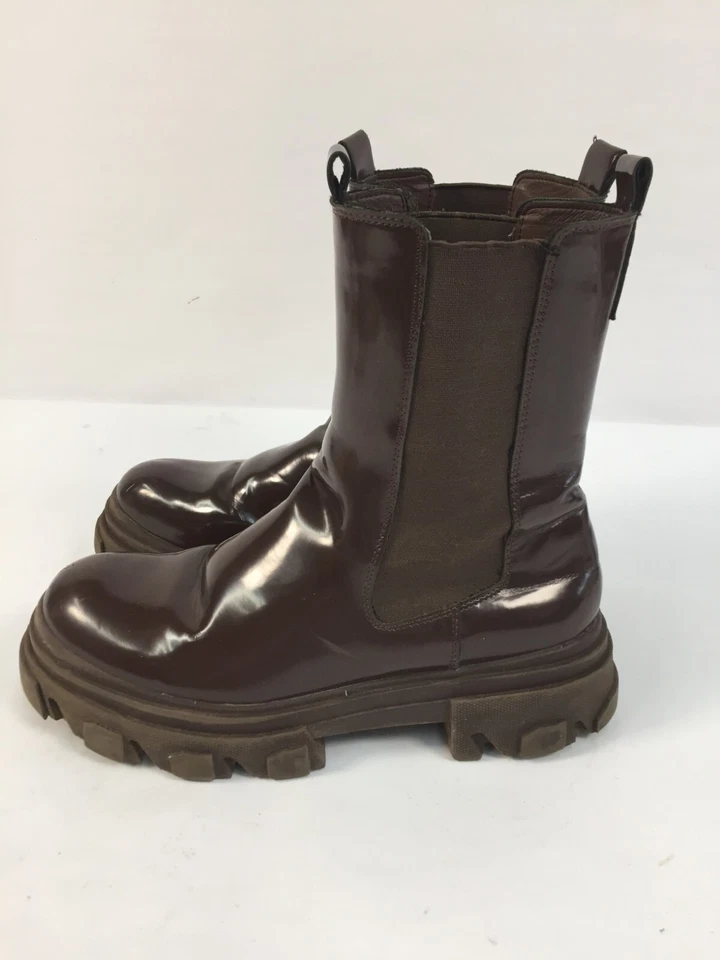 DREAM PAIRS Women's Platform Chelsea Ankle Booties DMB212 Brown Size 8.5 - Image 4 of 4