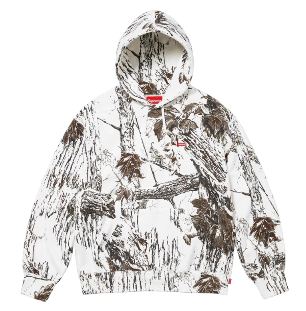 SUPREME PETITE BOITE SWEAT SHIRT À CAPUCHE (GRAND) (SNOW CAMO) SS24 LOGO BOÎTE À SWEATPANTALON