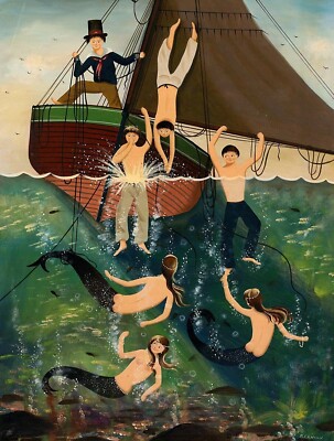 Ralph Eugene Cahoon Jr : Diving In : Archival Quality Art Print