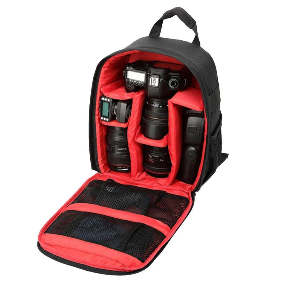 Mochila grande para cámara bolso de hombro estuche para Canon Nikon Sony DSLR y sin espejo Foto 2 de 4