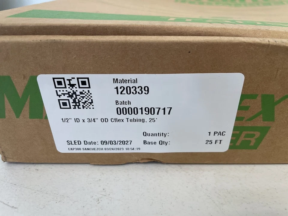 Masterflex Transfer Tubing C-Flex 1/2" ID x 3/4" 25' EW-06422-18 NEW - Image 2 of 4