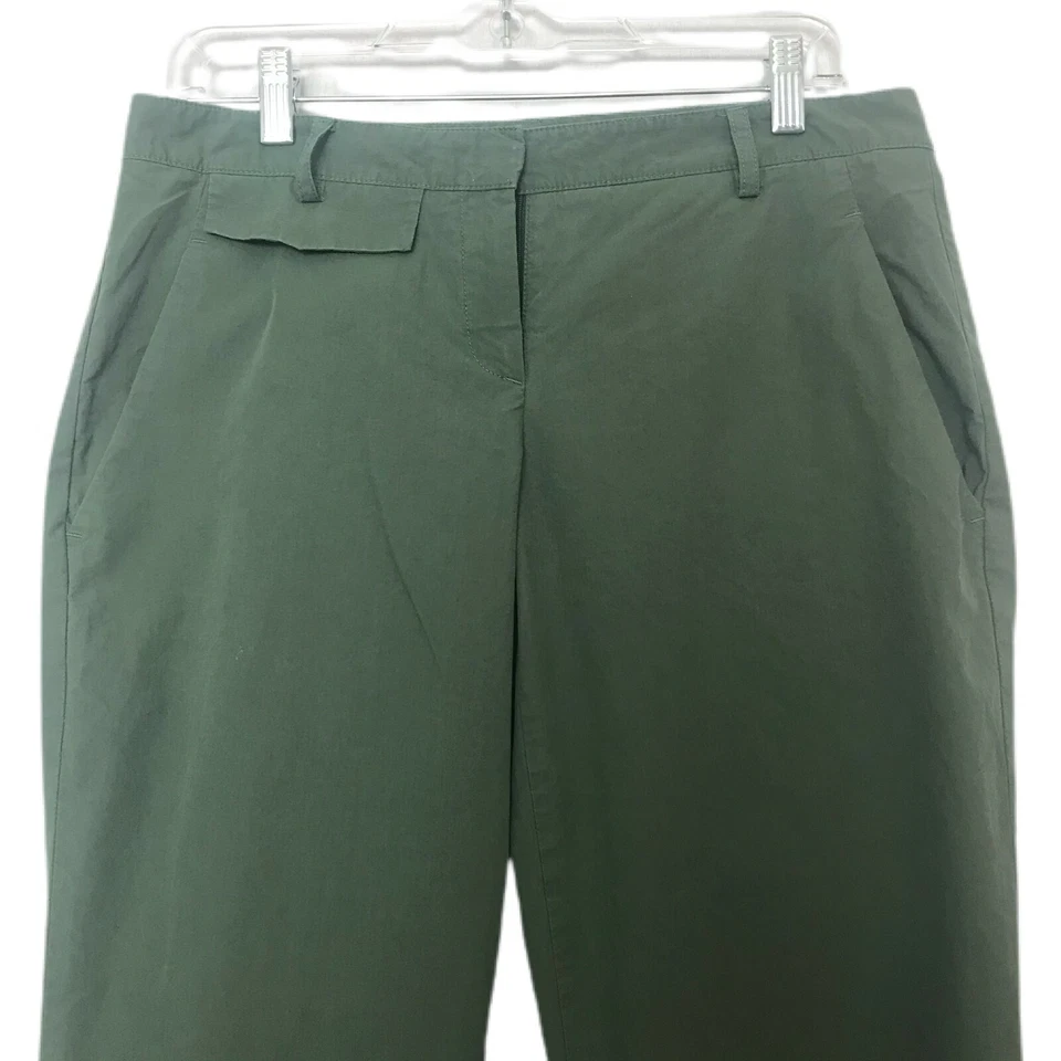 Theory Green Mid Rise Straight Leg Trouser Chino Pants Size 8 - Image 4 of 4