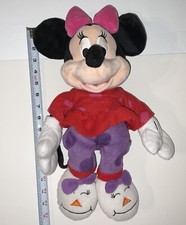 Disney Store Minnie Mouse Plush Christmas Polka Dot Pajamas Snowman Slippers 16"