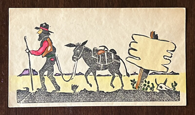 EXTREMELY RARE HAND-DRAWN US COVER MINER WITH MULE SKULL 