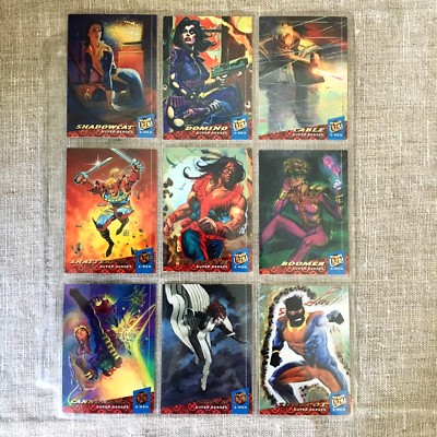 X-Men Marvel Ultra Fleer 1994 9 Card Set Complete 19-27 Trading