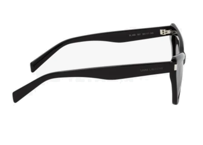 SAINT LAURENT Women\'s SL 466 Cat Eye Sunglasses Shiny Black 001/Black Lens Saint Laurent Black Cat Eye Ladies Sunglasses SL 466 001 54  main image 3