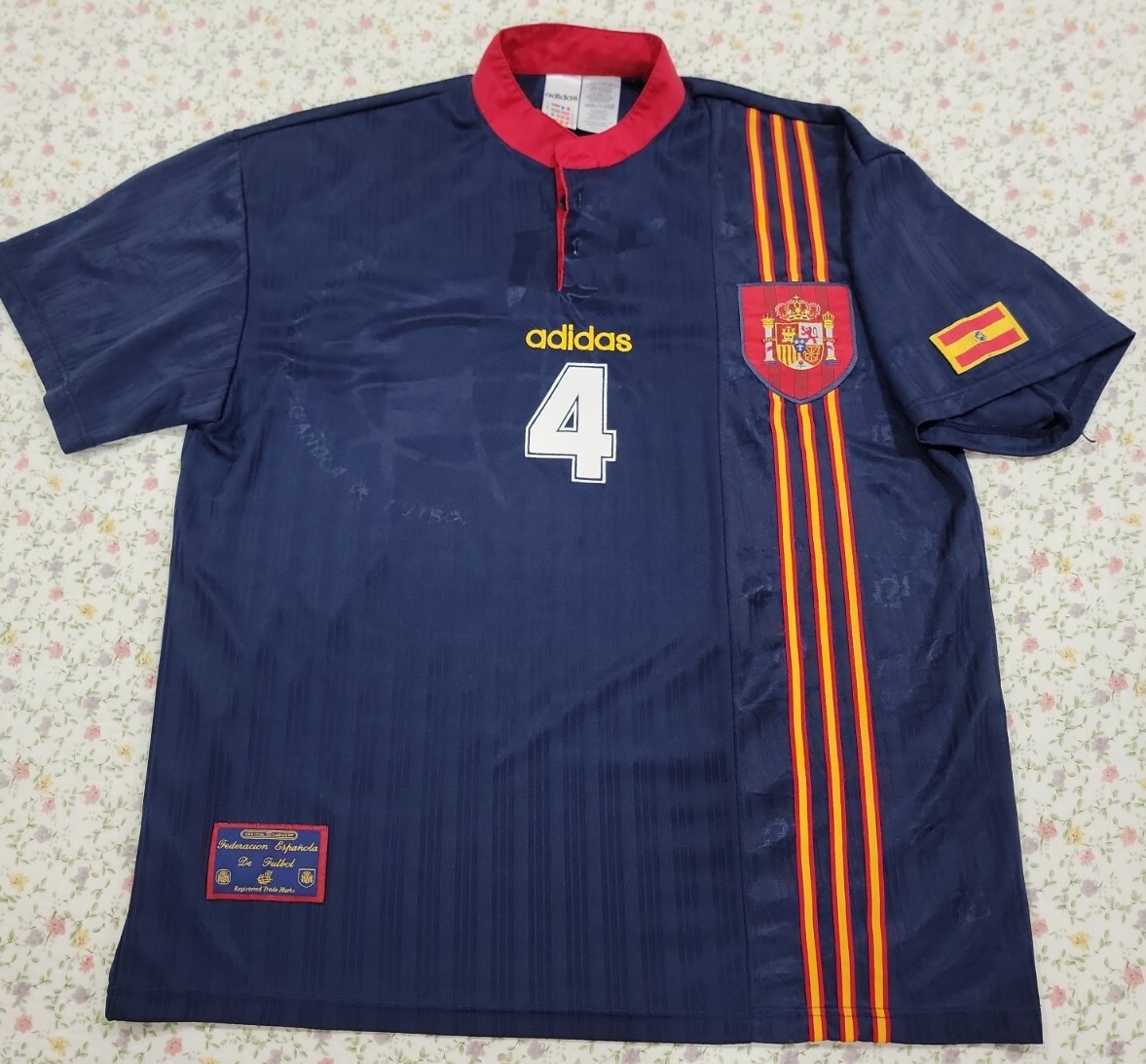 【ADIDAS ORIGINALS】◆スペイン 1996  JERSEY◆送料無料◆ VINTAGE SPAIN INTERNATIONAL ADDIDAS 1996/1997 AWAY JERSEY #4