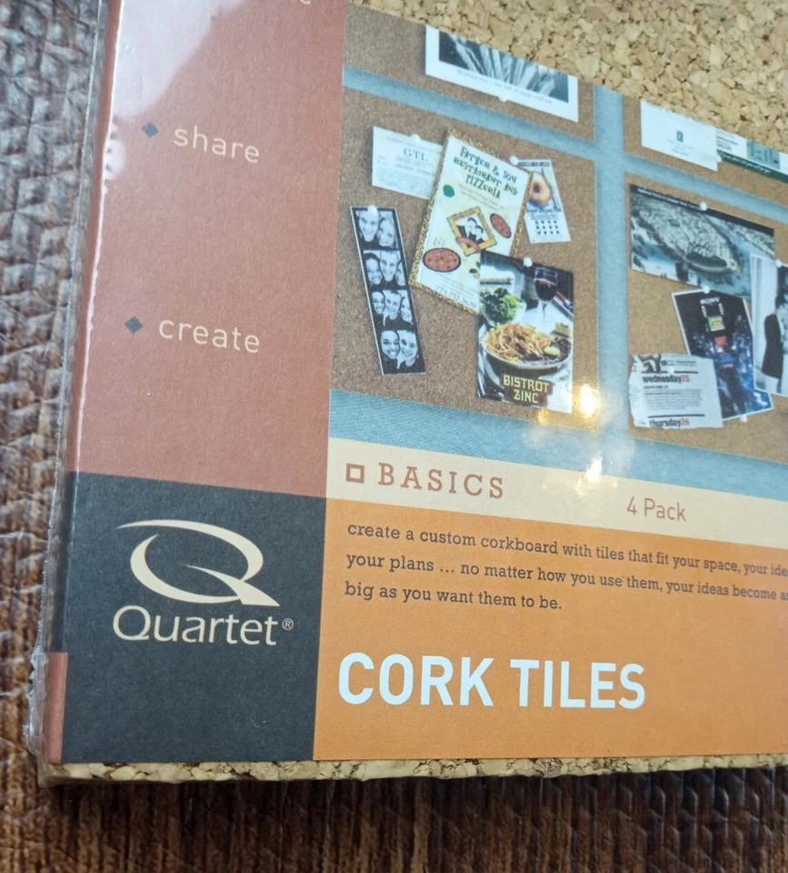 Quartet Cork Tiles 6x6 Inches Frameless set of 4 - Image 3 of 4