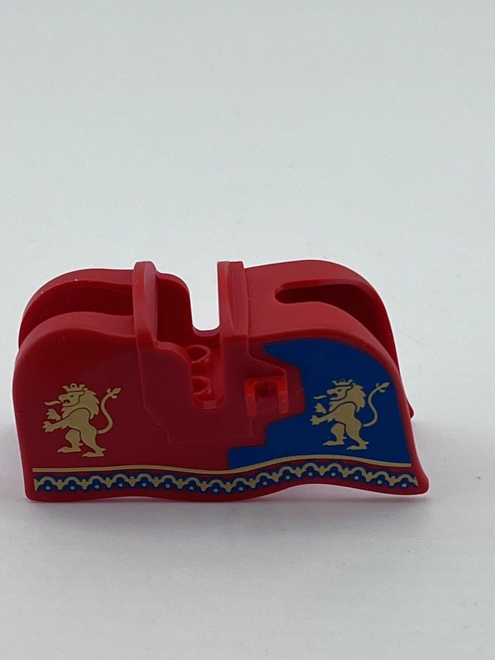 LEGO Caballero León Castillo Naranja Oscuro Caballo con Único Bardo Rojo 10305 ¡NUEVO!! Foto 2 de 3