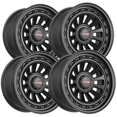 (Set-4) Vortek VRD-702 18x9 6x135/6x5.5'' -12mm Matte Black Wheels Rims 18'' Inch