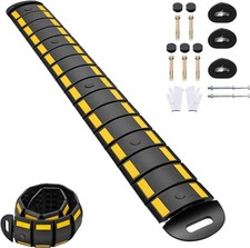 CXRCY Rubber Speed Bumps, przenośne zderzaki prędkości 6,4 stopy, wytrzymałe uderzenie prędkości dla D