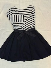 Polo Ralph Lauren 1 Pc Dress Navy Belt Girls Size 8/10 NWOT