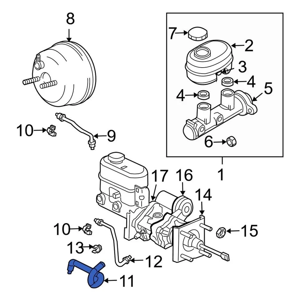 For Dodge Ram 2500 2003-2010 Dodge 52121634AG Rear Right Brake Hydraulic Hose Foto 3 de 4