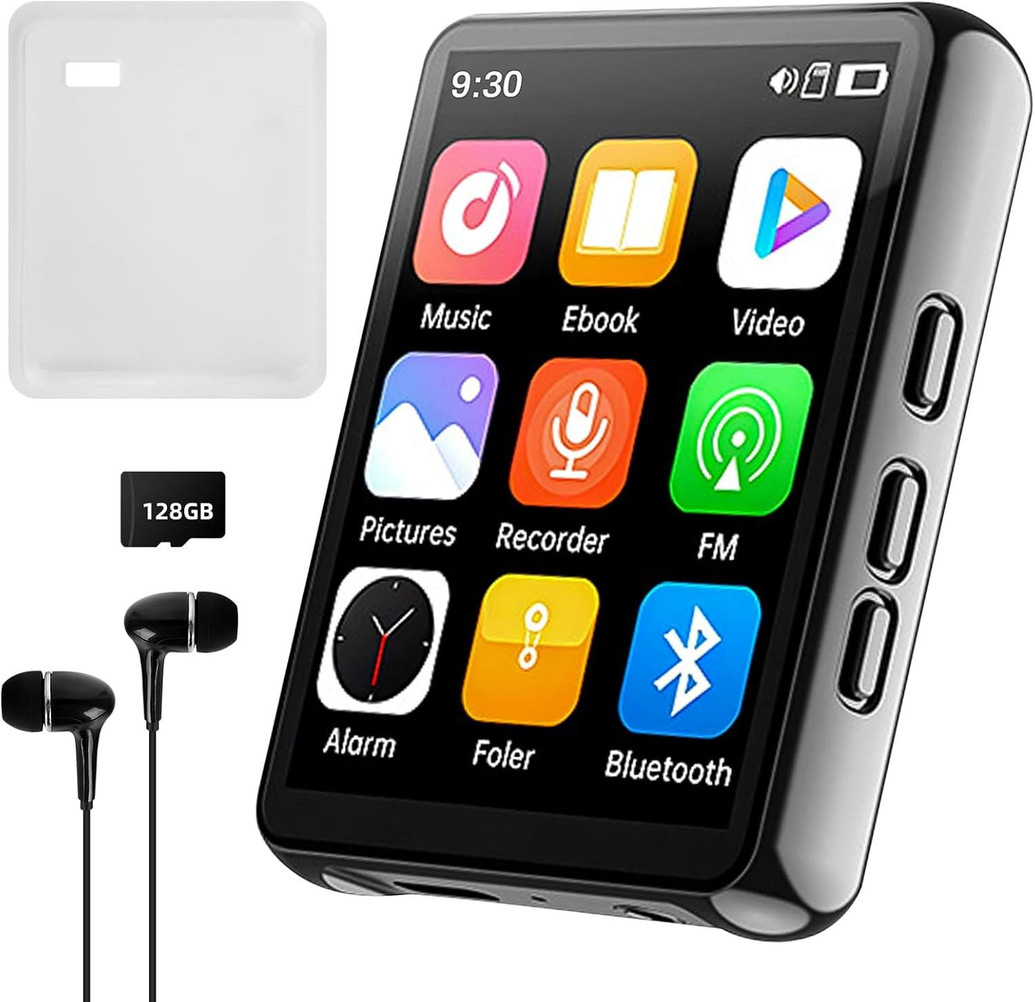 Lettore MP3 Portatile 128GB Bluetooth per Viaggi - Batteria Infinita