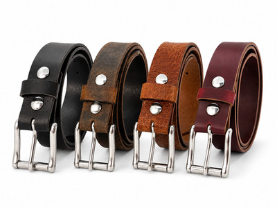 Genuine Buffalo Leather Belt FULL GRAIN 1.5'' Wide FAST Shipping - BEST Quality