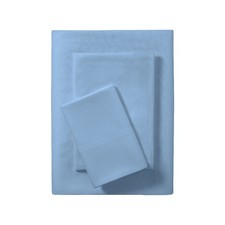 Microfiber Sheet Set Light Blue Twin Size 3 Piece Bedding Soft Breathable