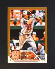 2023 Topps Series 1 Gunnar Henderson #206 Gold 2008/2023 RC Baltimore Orioles