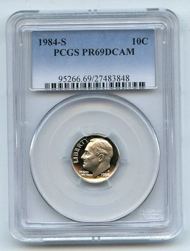 1984-S Roosevelt Dime Proof — photo from the most recent tracked eBay sale