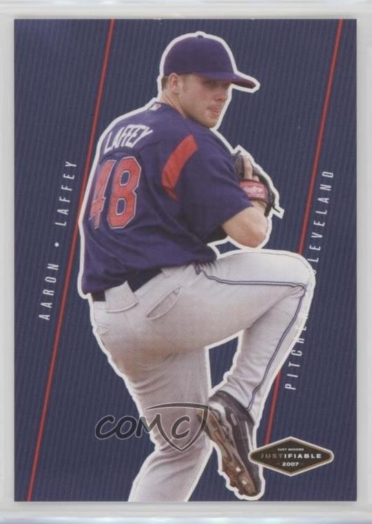 2007 Just Minors Justifiable Aaron Laffey #JF-20 Rookie RC 0il7