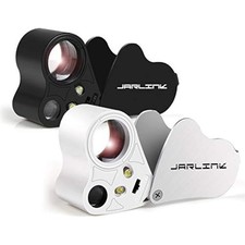 2 pack 30x 60x illuminated jewelers loupe magnifier, foldable jewelry