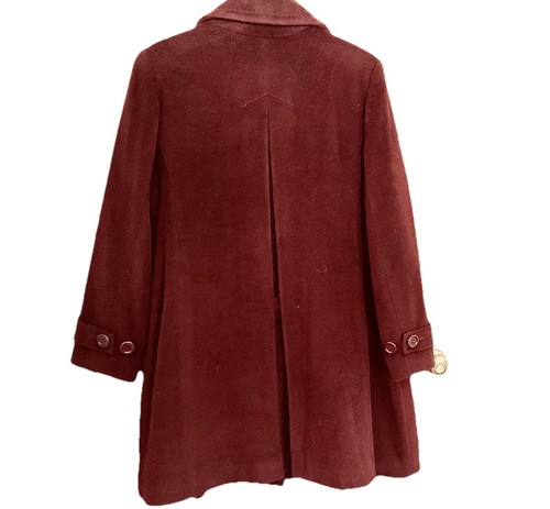 Abrigo de Caminar TALBOTS Mujer Talla 16W Lana Alpaca Borgoña Forro Acolchado 3 Botones - Imagen 5 de 14
