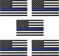 Paquete de 5 pegatinas de la bandera estadounidense de 5x3 para coches, camiones