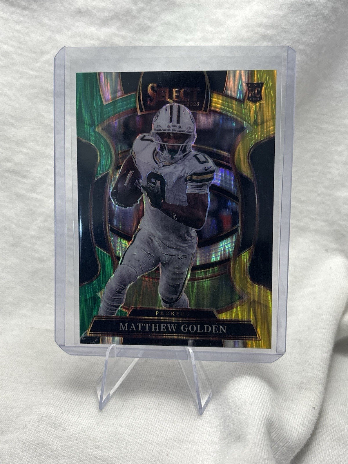 2025 Panini Select - Concourse Matthew Golden #66 Green & Yellow Shock (RC)