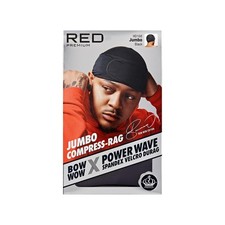 Jumbo Black Charcoal Gray Durag Adjustable Comfortable Design For Hair Protect