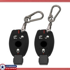 2 Pack Mercedes Key Fob Cover Keychain 3-button Silicone Case C E Scolor Black 2 Pack Mercedes Key Fob Cover Keychain 3-button Silicone Case C E Scolor Black