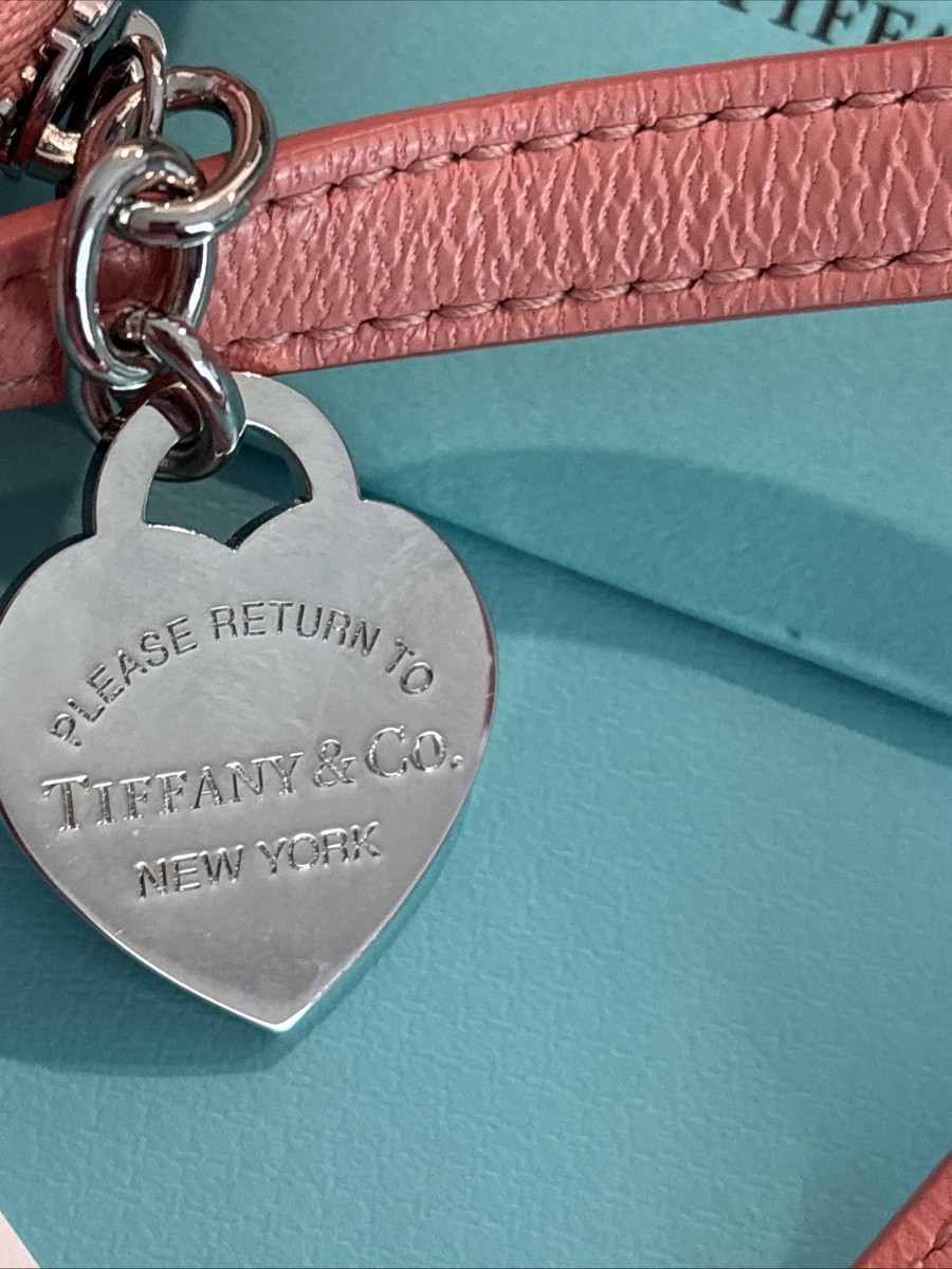 NWT Tiffany & Co. Pink Heart Quilted Crossbody Bag Purse - Box