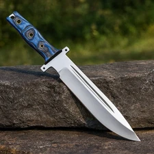 16”HAND FORGED Hunting Crocodile Dundee High Polish Survival Bowie Knife+Sheath