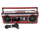 Vintage Sharp QT-12R Red Portable Stereo Radio Cassette BoomBox QT12 Japan