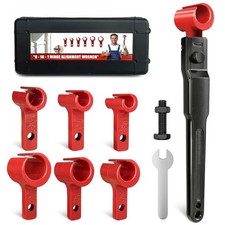 6 in 1 Door Hinge Adjustment Tool Multi-Size Hinge Gap Adjusting Wrench Kit H...