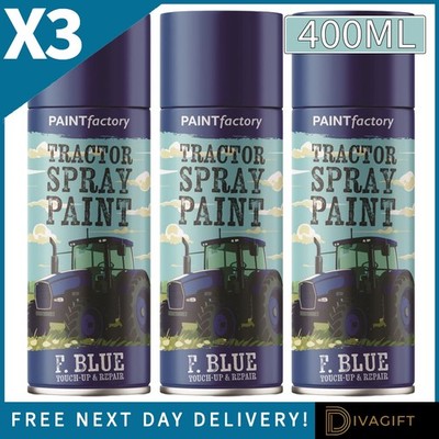 3 x TRAKTOR SPRAY LACK 400ML FORD BLAU RETUSCHIEREN & REPARATUR AEROSOL FÜR METALL HOLZ