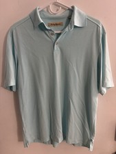 TOMMY BAHAMA MEN  S Light Blue COLOR SHORT SLEEVE GOLF POLO SHIRT SIZE Medium