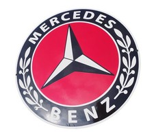 Plaque emaillée MERCEDES 50 cm - NEUF - garantie 10 ans insigne logo