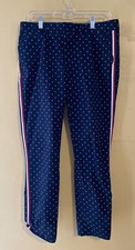 Tommy Hilfiger Blue Red White Zip Polka Dot Chino Hampton Stretch Slim Women's 8