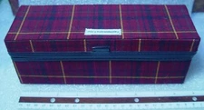 Vintage Mary-Kate & Ashley Red Plaid Pencil Box Y2K School Supply Case RARE