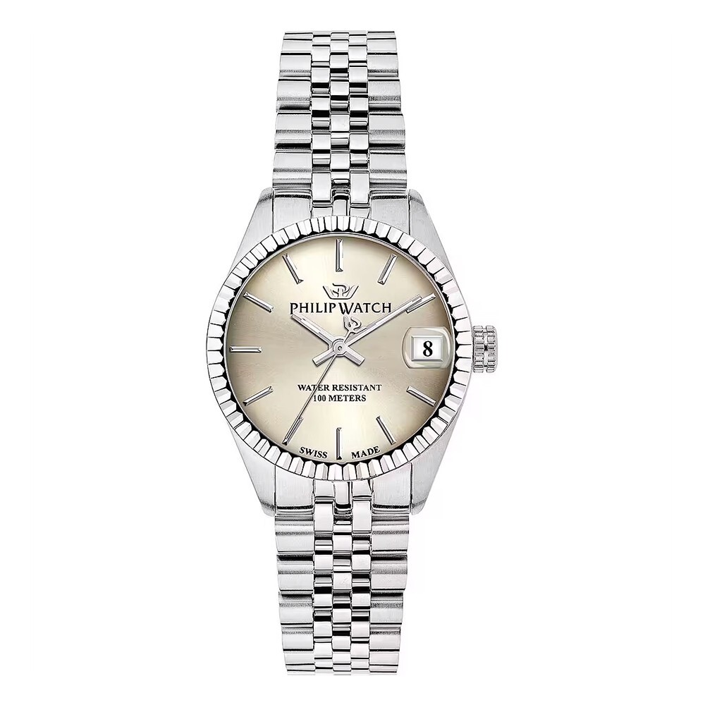 Orologio PHILIP WATCH donna Caribe datario acciaio / avorio R8253597615