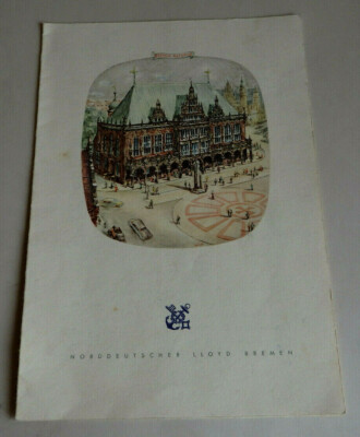 NDL Speisekarte Seebäderdienst MS ''Süllberg'' um 1960 (73954)