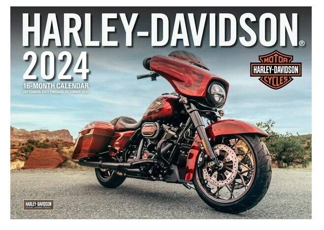 2024 HARLEY-DAVIDSON MOTORCYCLES WALL CALENDAR JUMBO SIZE road king dyna classic