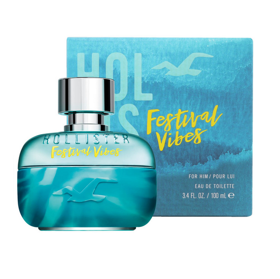 Hollister Men's Green Festival Vibes For Him Eau De Toilette Spray 100Ml - Image 4