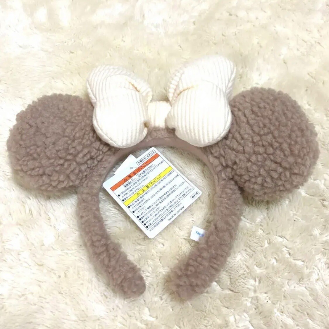 NEW Japan Tokyo Disney Resort Brown Minnie Winter Ears  display picture 2