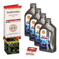 Honda Cb 500 (PC32) 96-03, Shell 10W40 ÖL + Hiflo Racing ÖLfilter, MotoröL Set