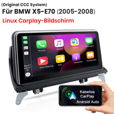 Linux CarPlay Android Auto Für BMW X5 E70 CCC 2005-2008 Autoradio GPS Nav RDS BT